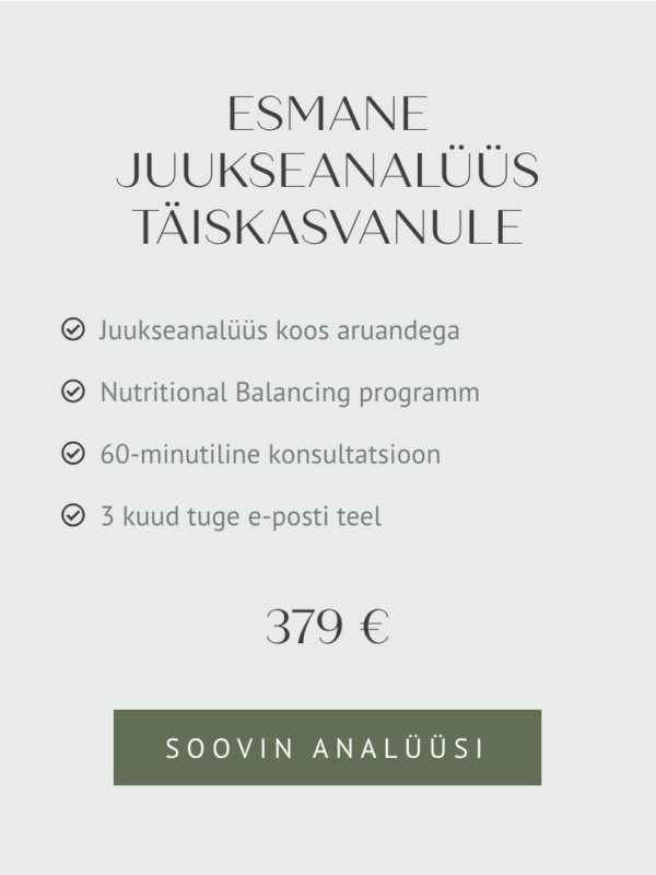 Esmane juukseanalüüs täiskasvanule